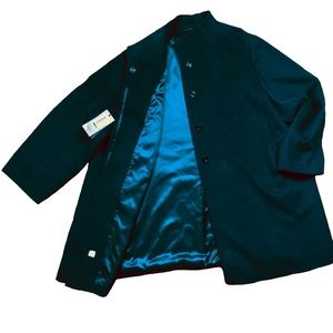 Cinzia Rocca Wool Cashmere Coat Teal Plus Size 22